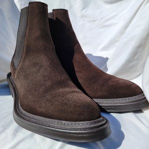 Zara Men's Brown Suede Chelsea Boots